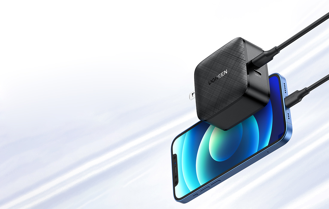Ugreen CD216 Hálózati gyorstöltő adapter 2xUSB Type-C 66W PD fekete-4