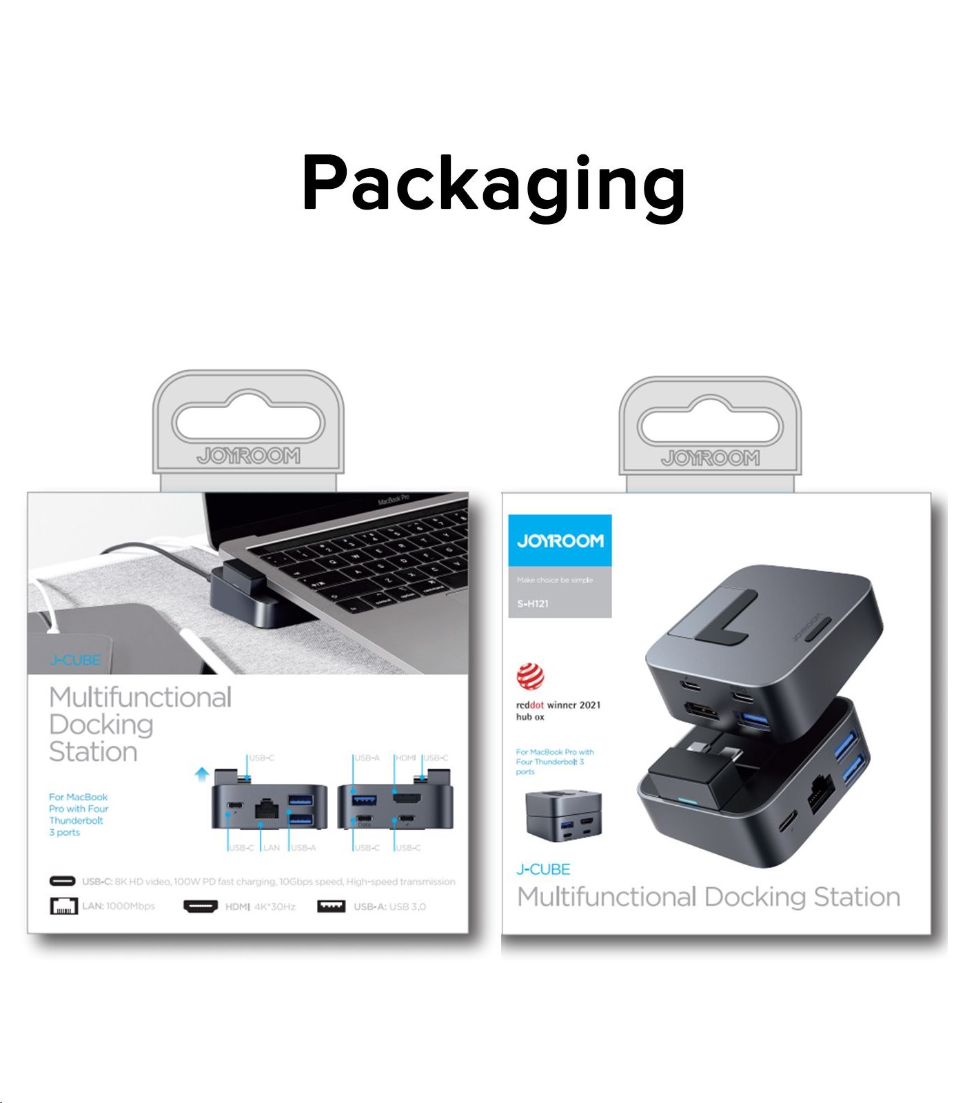 Joyroom S-H121 J-Cube MacBook dokkoló állomás space gray-5