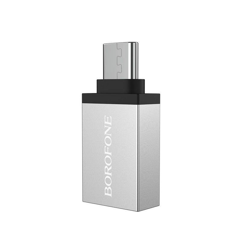 Borofone BV3 USB-A - USB Type-C OTG átalakító adapter ezüst-5