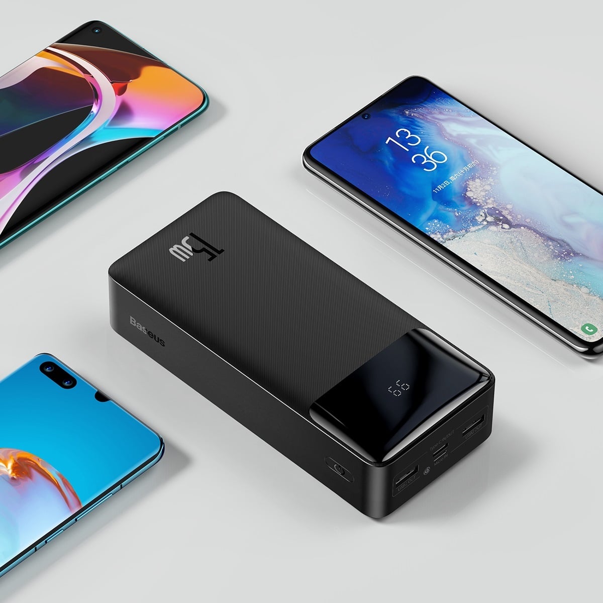 Baseus Bipow Powerbank 30000mAh 2xUSB / 1xUSB Type-C PD3.0 QC3.0 15W fekete (PPDML-K01)-8