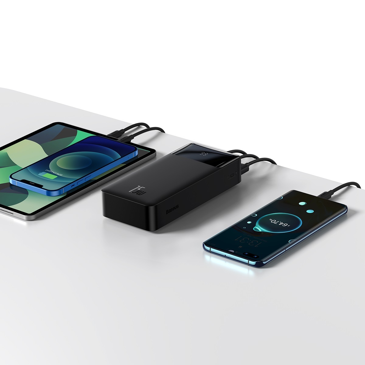 Baseus Bipow Powerbank 30000mAh 2xUSB / 1xUSB Type-C PD3.0 QC3.0 15W fekete (PPDML-K01)-9
