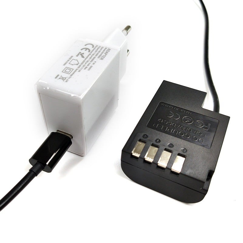DMW-BLF19E akkumulátor adapter - DMW-BLF19E USB C folyamatos töltő akkumulátor (USBC-BLF19E)-2