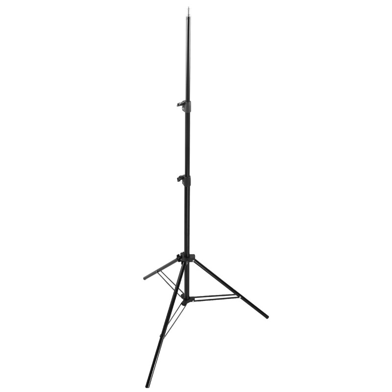 Alumínium lámpatartó stúdió állvány, vakuállvány 213cm, spigot fejjel, 1/4 csatlakozással (T19)-0