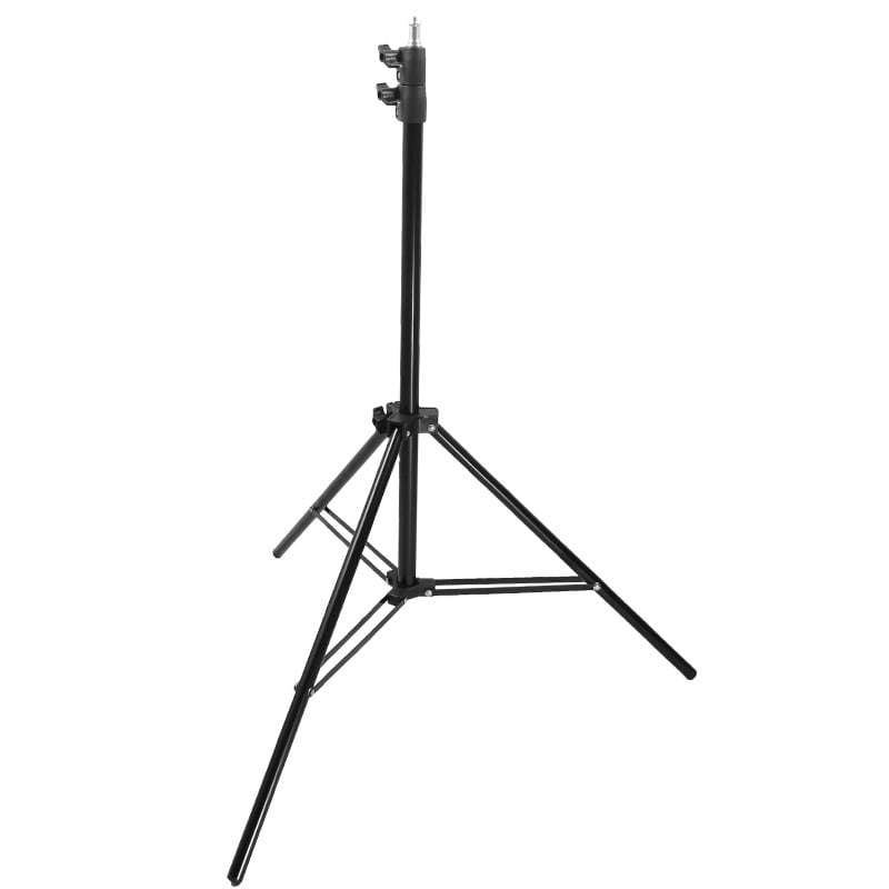 Alumínium lámpatartó stúdió állvány, vakuállvány 213cm, spigot fejjel, 1/4 csatlakozással (T19)-3