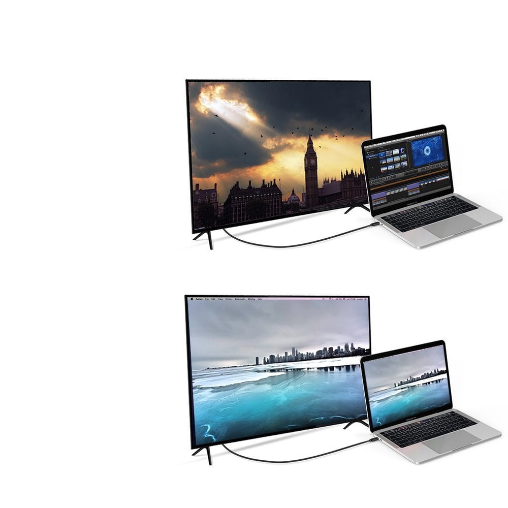Choetech Egyirányú USB Type-C - Display Port 4K 1.8m fekete (XCP-1801BK)-10
