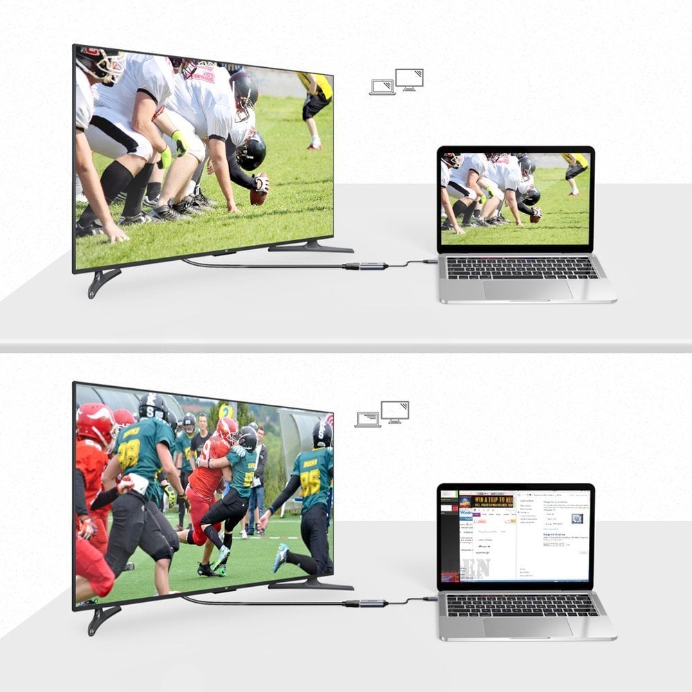 Choetech Egyirányú kábel adapter HUB USB Type C - HDMI 4K 60Hz szürke (HUB-H10)-6