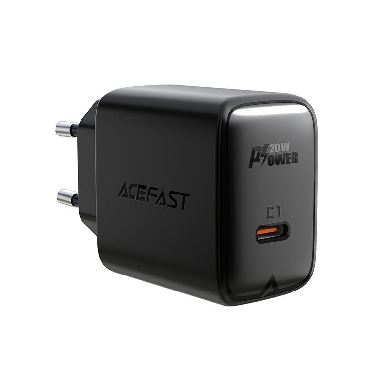 Acefast Fali hálózati töltő USB Type-C PD 20W 2,4A fekete-0