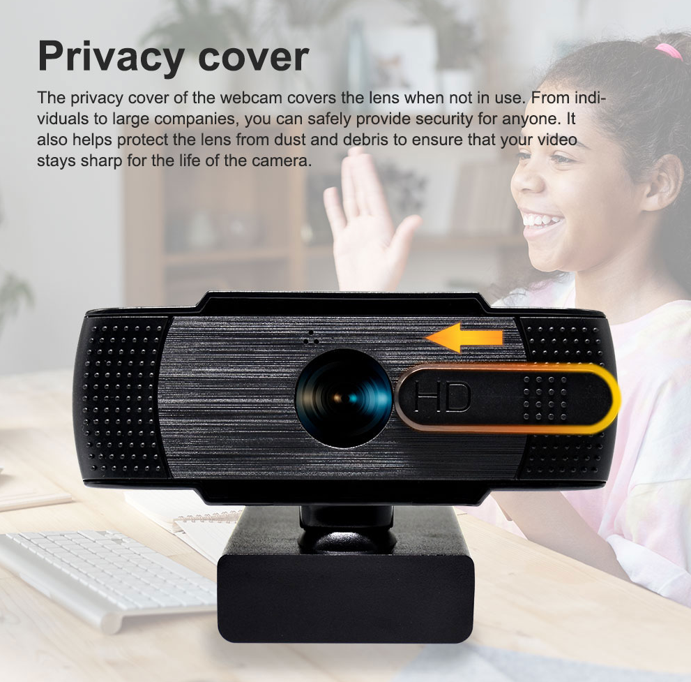 1080p HD webkamera USB 2.0 mikrofonnal-6