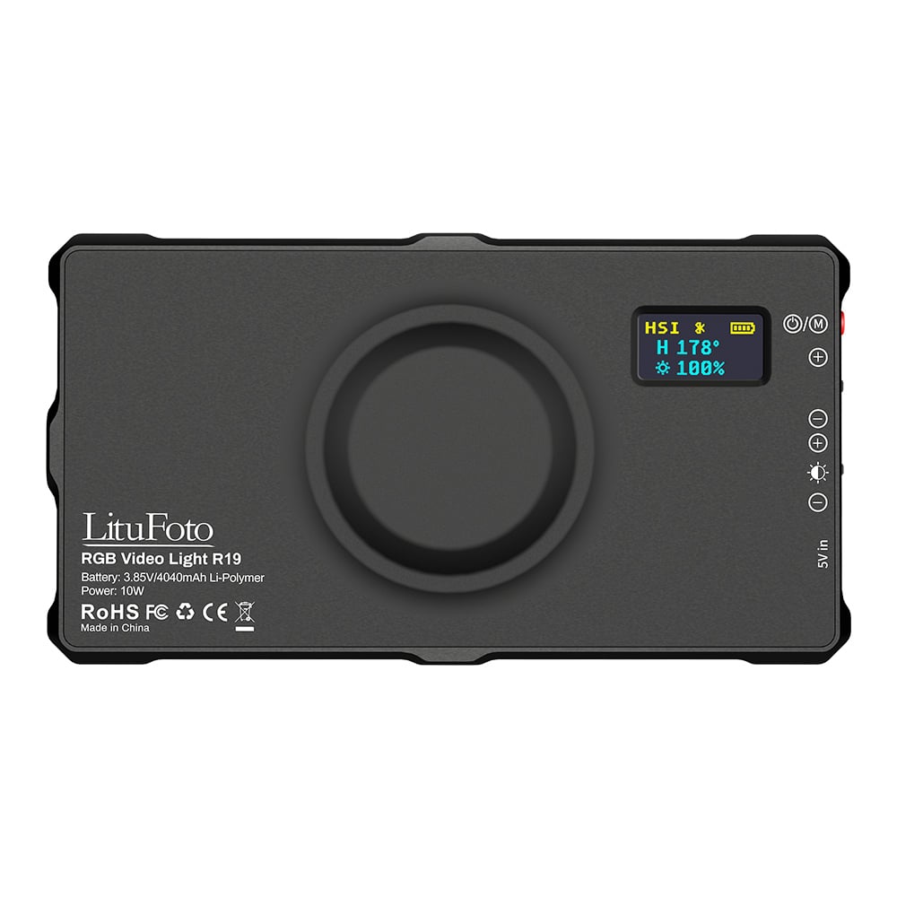 LituFoto R19 RGB LED lámpa, világítás beépített akkumulátorral-8