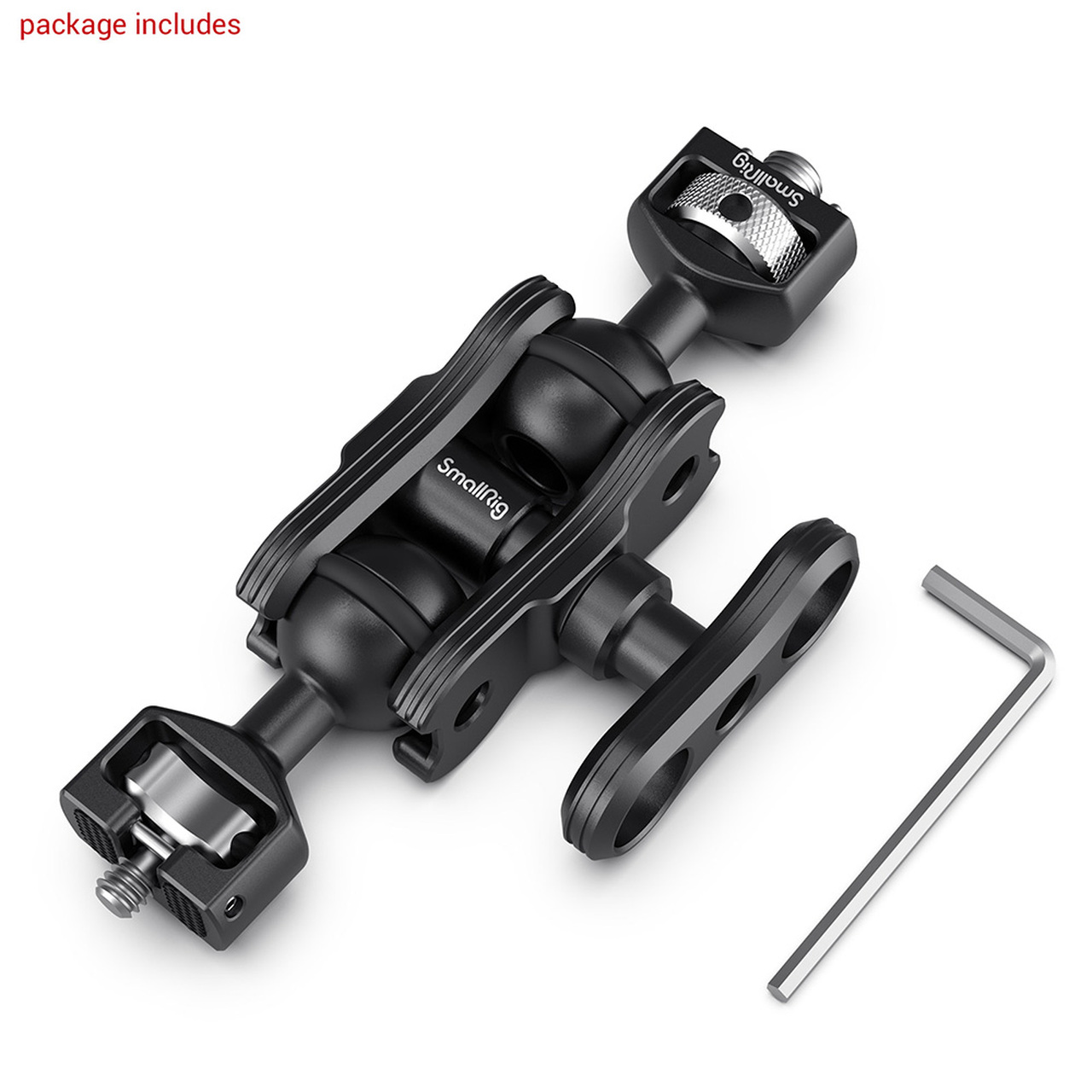 SmallRig Magic Arm dupla gömbfejjel 1/4-es csavarral, ARRI csatlakozással (2115)-7