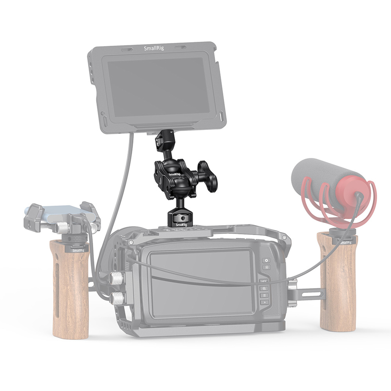 SmallRig Magic Arm dupla gömbfejjel 1/4-es csavarral, ARRI csatlakozással (2115)-6