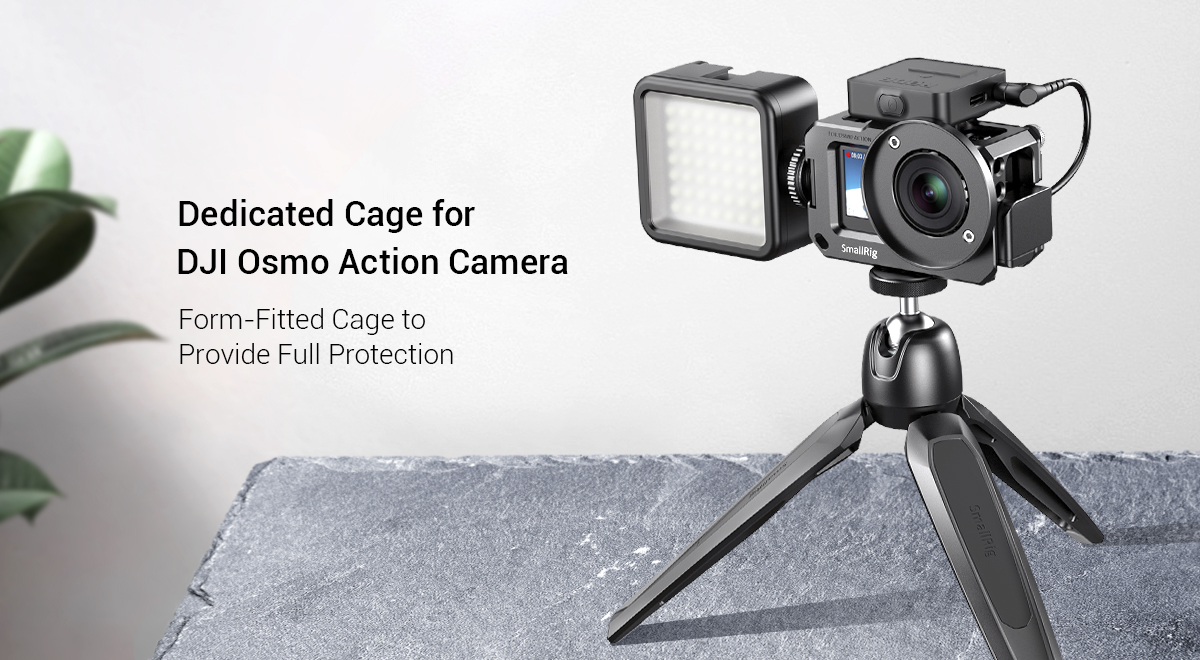 SmallRig Cage DJI Osmo Action akciókamerához (mikrofonadapterrel kompatibilis) (CVD2475)-3