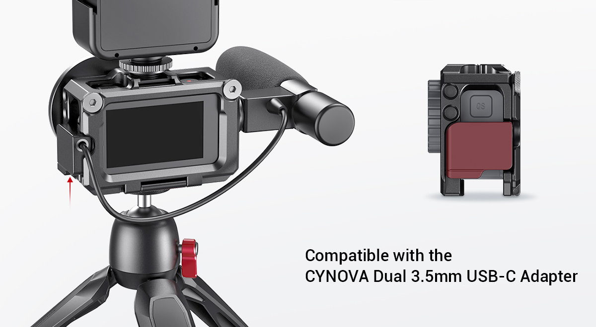 SmallRig Cage DJI Osmo Action akciókamerához (mikrofonadapterrel kompatibilis) (CVD2475)-5