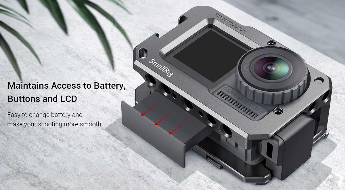 SmallRig Cage DJI Osmo Action akciókamerához (mikrofonadapterrel kompatibilis) (CVD2475)-15