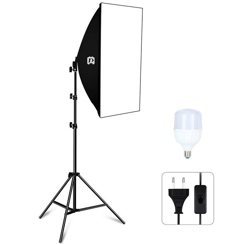 Puluz Studio softbox 50x70cm, állvánnyal, 30W LED izzóval (PU5070EU)-0