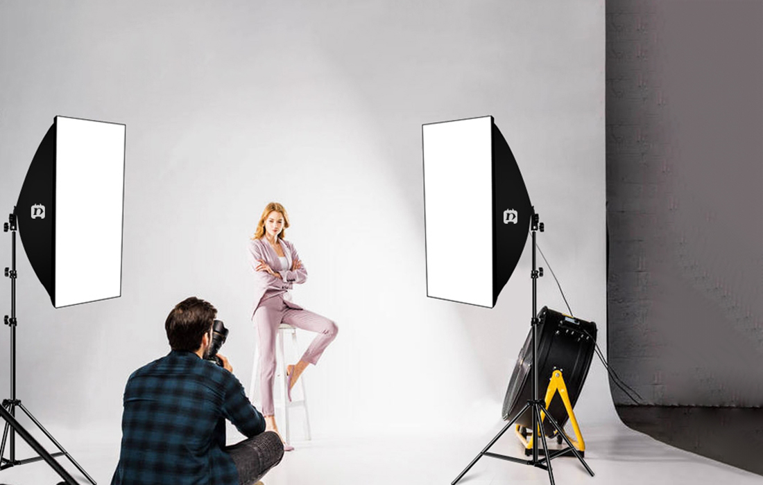 Puluz Studio softbox 50x70cm, állvánnyal, 30W LED izzóval (PU5070EU)-2