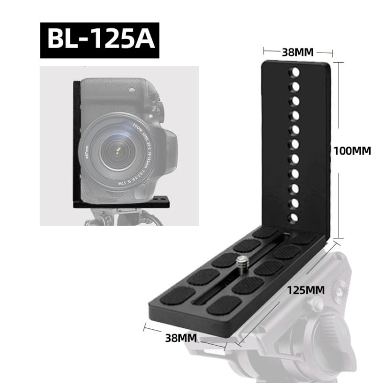 BL-125A L bracket, L konzol fekete-3