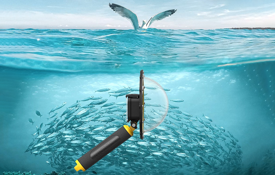 TELESIN víz alatti tok, Dome Port GoPro Hero 9 / Hero 10 / Hero 11 / Hero 12 akciókamerákhoz (GP-DMP-T09)-2