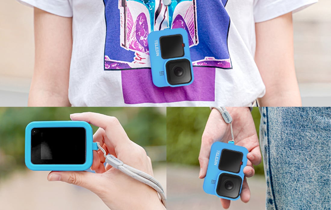 TELESIN szilikon tok GoPro Hero 9 / Hero 10 / Hero 11 akciókamerákhoz fekete (GP-HER-041-BK)-4
