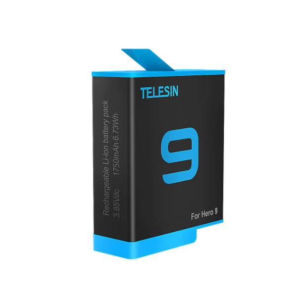 TELESIN akkumulátor GoPro Hero 9 / Hero 10 / Hero 11 / Hero 12 akciókamerákhoz 1750mAh (GP-BTR-901)-0