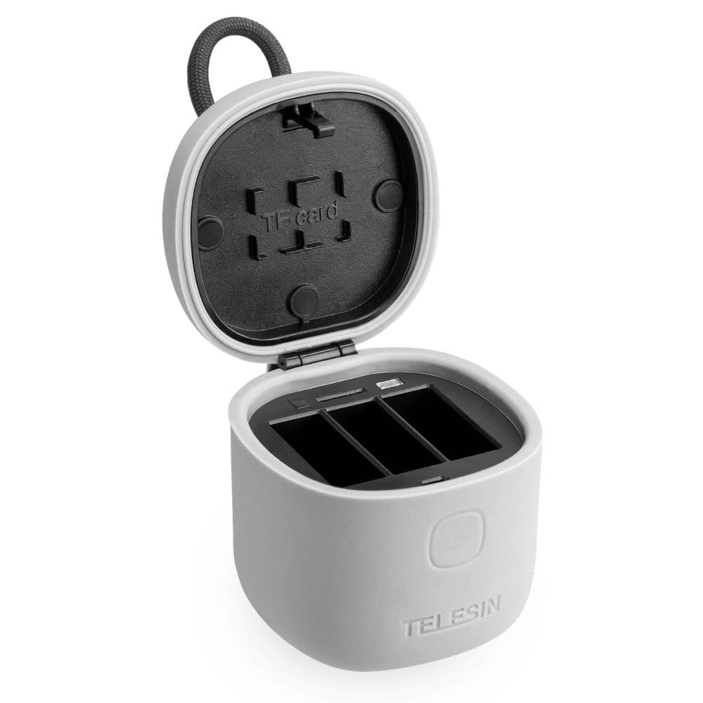 TELESIN 3 foglalatos vízálló Allin töltődoboz GoPro Hero 8 akciókamerához + 3 akkumulátor (GP-BNC-803)-0