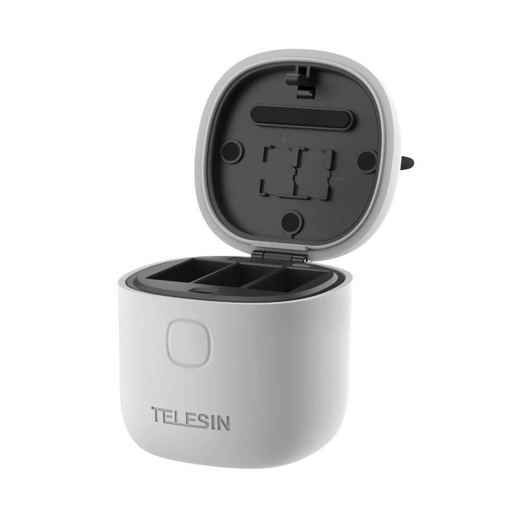 TELESIN 3 foglalatos vízálló Allin töltődoboz GoPro Hero 9 / Hero 10 / Hero 11 / Hero 12 akciókamerákhoz (GP-BTR-904-GY)-1
