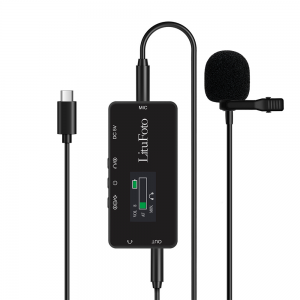 LituFoto VV18 lavalier, csíptetős mikrofon USB Type-C csatlakozóval