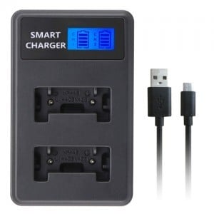 Dupla OLYMPUS LI-40B/42B USB-s akkumulátor töltő LCD kijelzővel (SYA0011446)