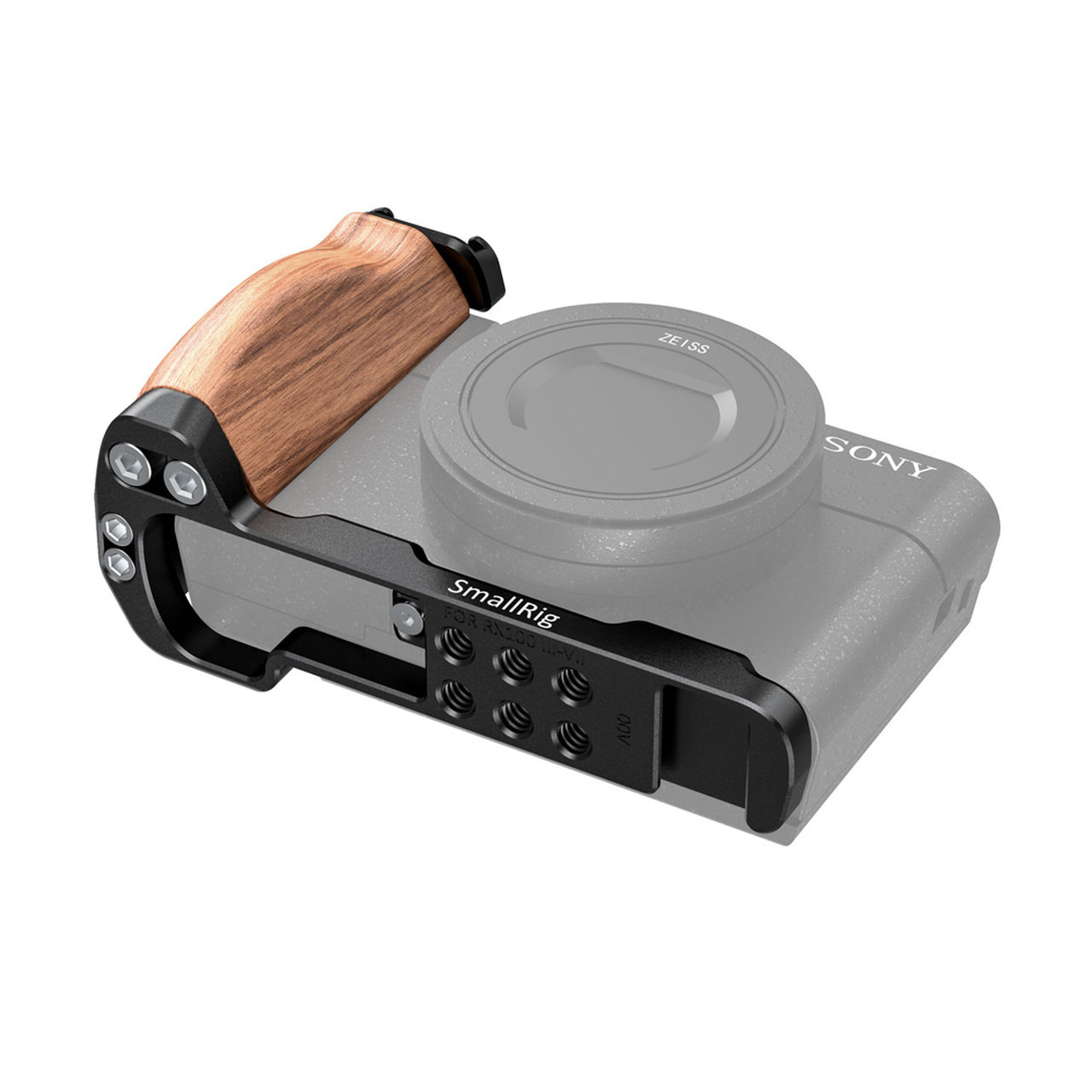 SmallRig L-Bracket, L-konzol fa markolattal, vakupapucs foglalattal Sony RX100 III/IV/V(VA)/VI/VII kamerákhoz (LCS2438)-1