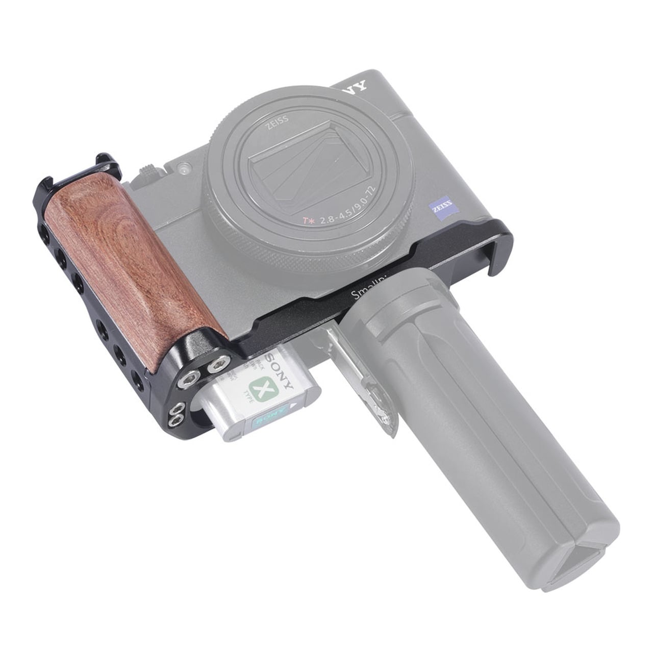 SmallRig L-Bracket, L-konzol fa markolattal, vakupapucs foglalattal Sony RX100 III/IV/V(VA)/VI/VII kamerákhoz (LCS2438)-9
