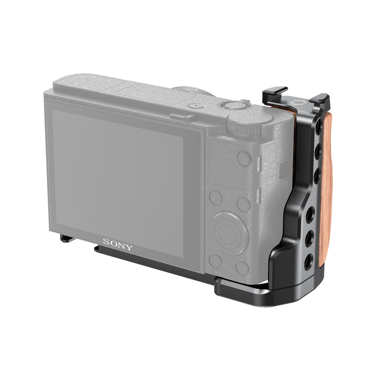 SmallRig L-Bracket, L-konzol fa markolattal, vakupapucs foglalattal Sony RX100 III/IV/V(VA)/VI/VII kamerákhoz (LCS2438)-2