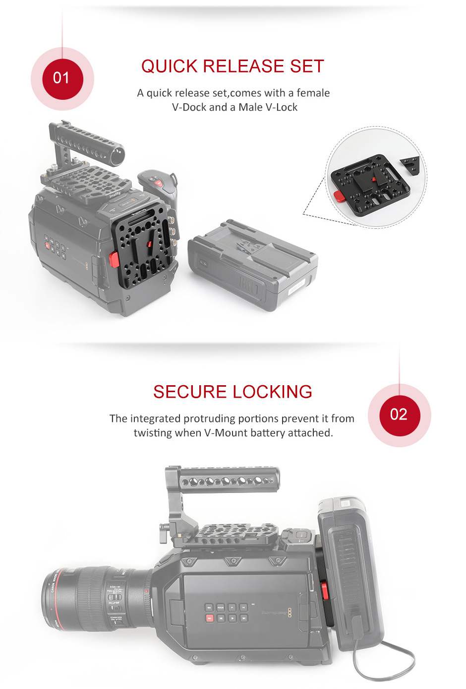 SmallRig V-Lock Assembly Kit, összeszerelő készlet (1846C)-1