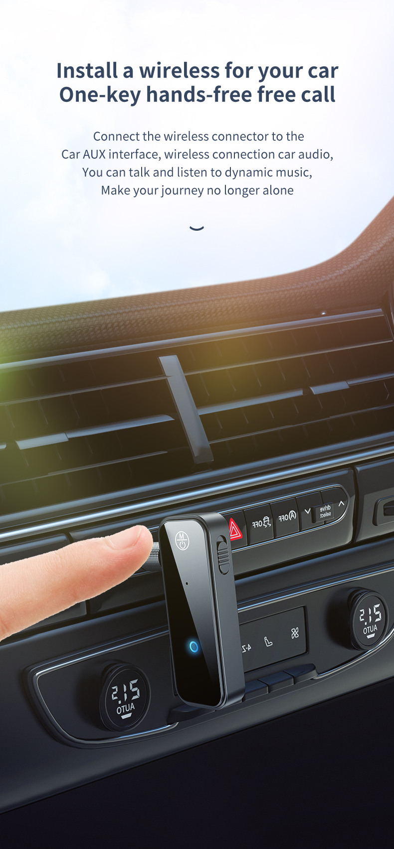 Bluetooth fogadó / feladó egység 2in1, AUX adapter 3.5mm jack csatlakozóval, transmitter (C28)-1
