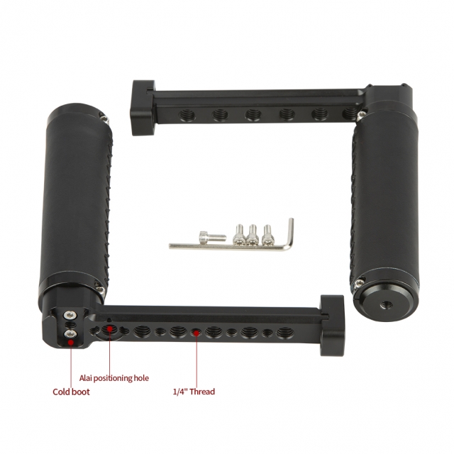 NICEYRIG dupla bőr fogantyú, markolat DJI Ronin S/ Ronin SC/ DJI RS2/ DJI RSC2 stabilizátorokhoz (301)-4