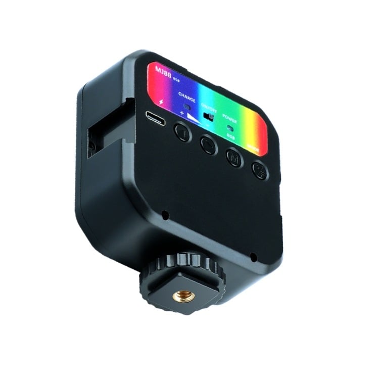 MJ88 mini RGB LED lámpa, videólámpa távirányítóval-3