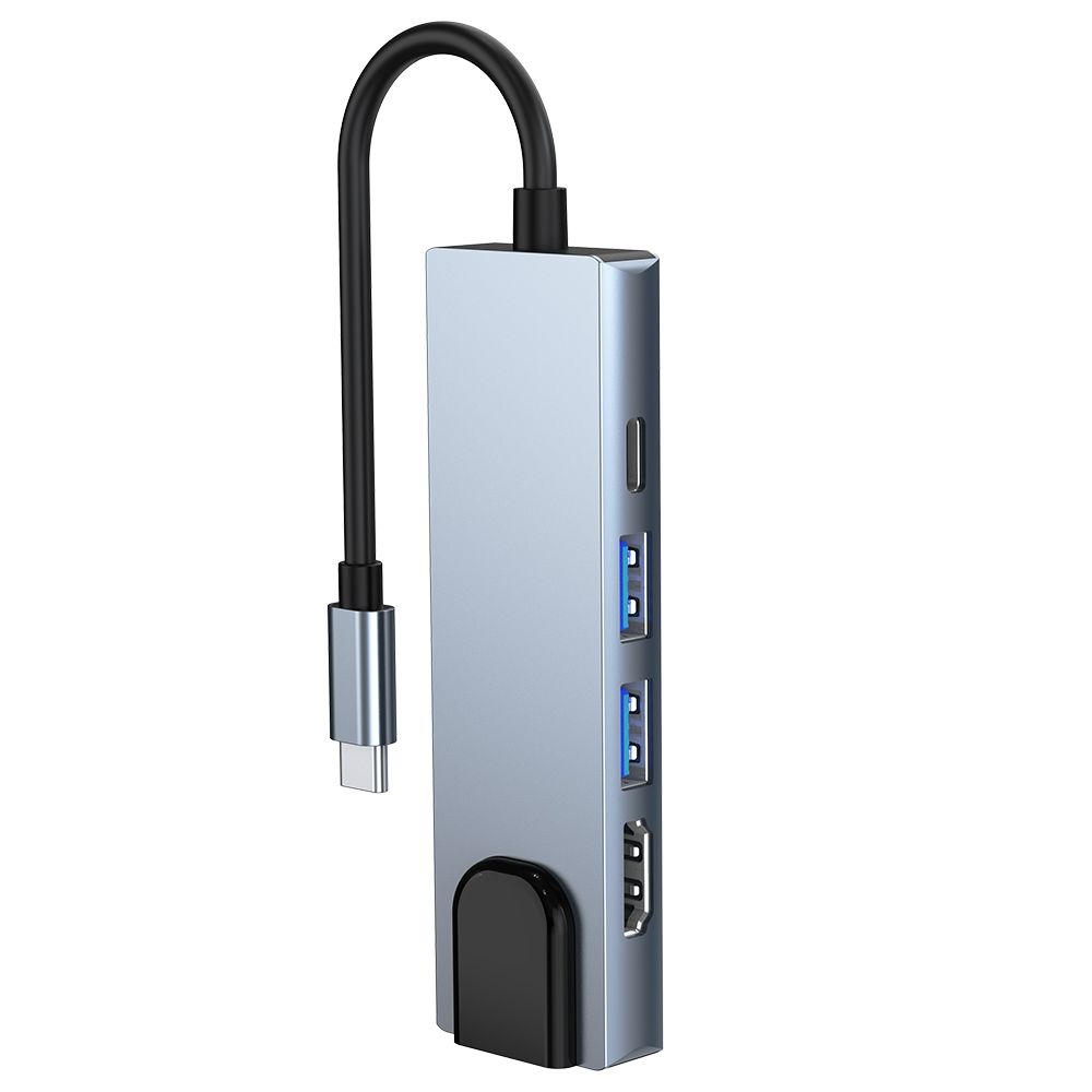 Tech-Protect V3 TYPE-C HUB Adapter 5in1 szürke-1