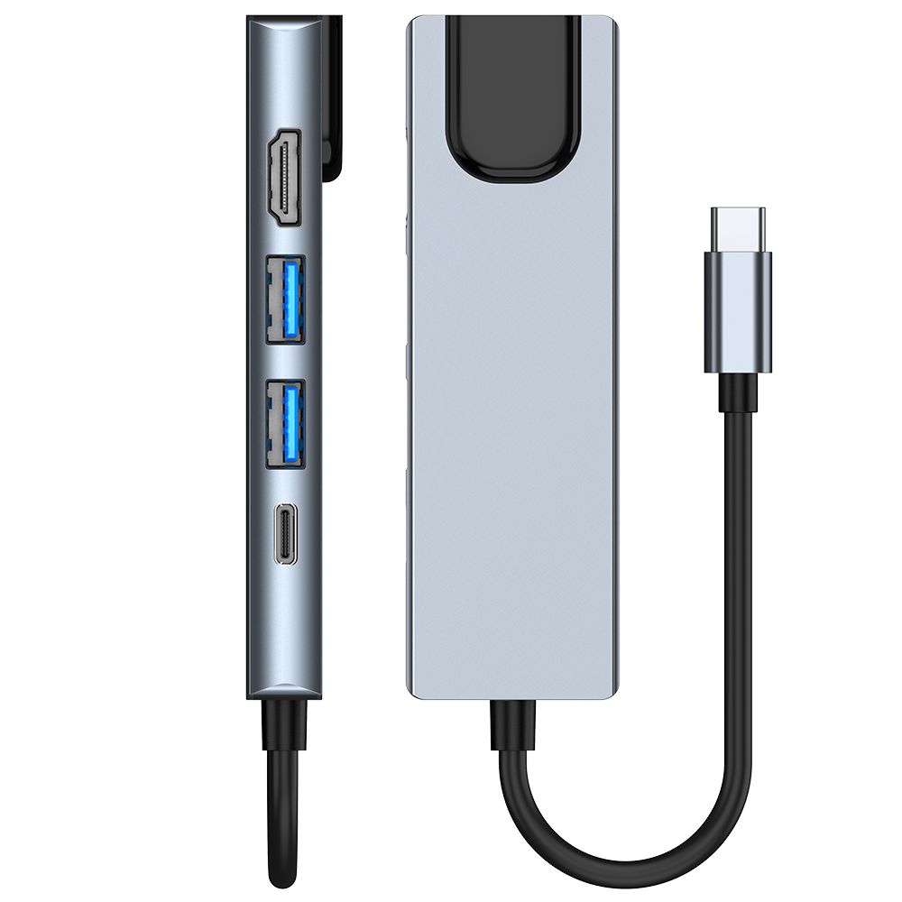 Tech-Protect V3 TYPE-C HUB Adapter 5in1 szürke-7