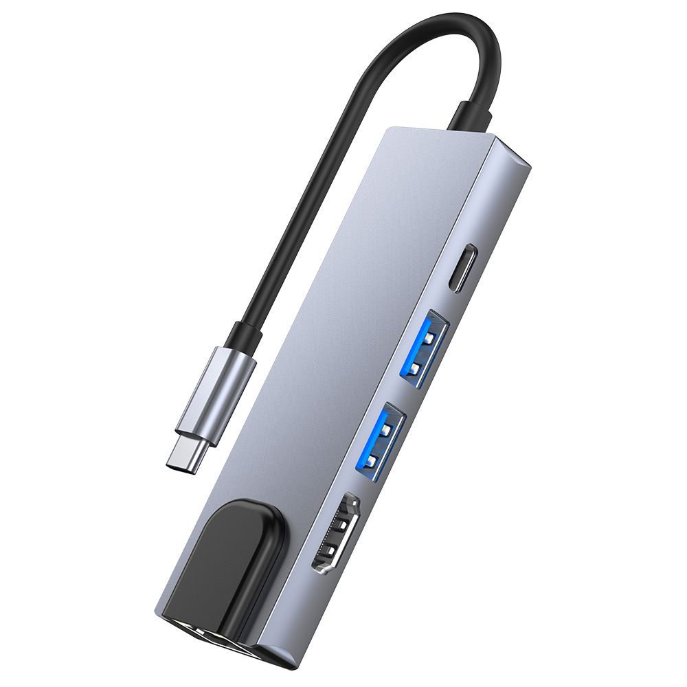 Tech-Protect V3 TYPE-C HUB Adapter 5in1 szürke-6
