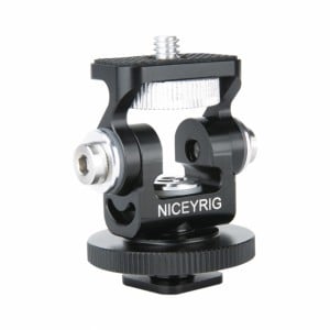 NICEYRIG forgatható és dönthető monitortartó vakupapucs adapterrel (335)