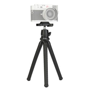 Fotopro RM-80 flexibilis mini tripod, állvány 360 fokos gömbfejjel, mobiltelefon tartóval, 1/4-es csatlakozással
