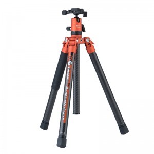 Fotopro X-Aircross 2 professzionális karbon fényképező állvány, tripod gömbfejjel narancssárga