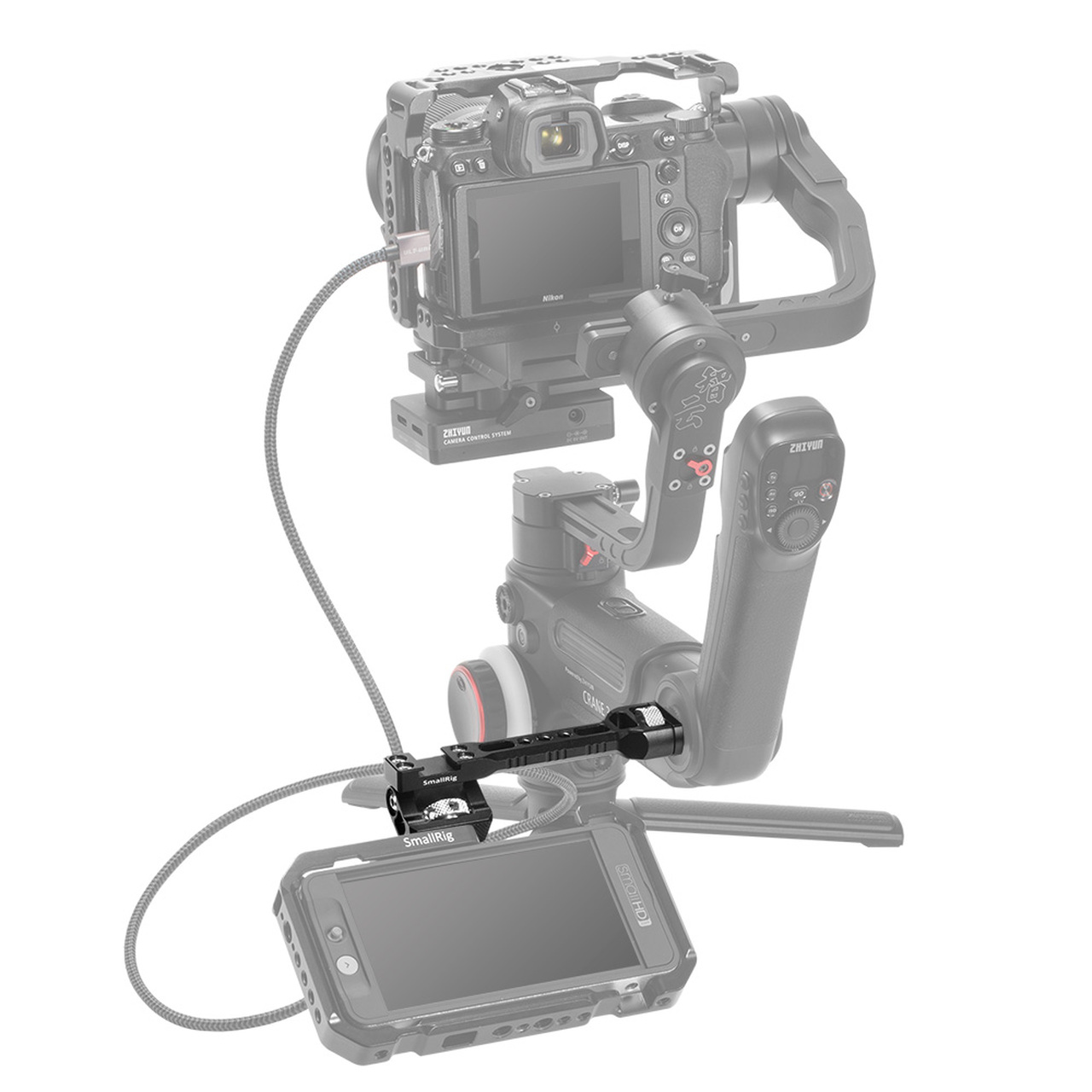 SmallRig állítható monitortartó DJI / Zhiyun / Moza stabilizátorokhoz (BSE2386B)-2