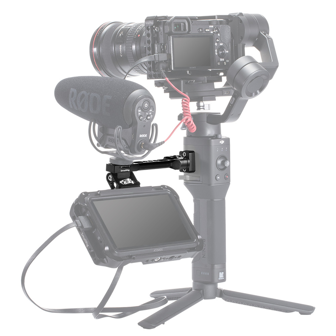 SmallRig állítható monitortartó DJI / Zhiyun / Moza stabilizátorokhoz (BSE2386B)-4
