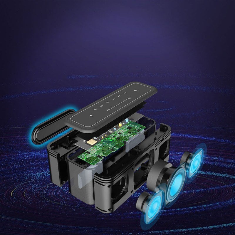 Tronsmart Element Mega Pro 60W Vízálló (IPX5) Bluetooth 5.0 Vezeték nélküli Hangszóró SoundPulse® fekete-10