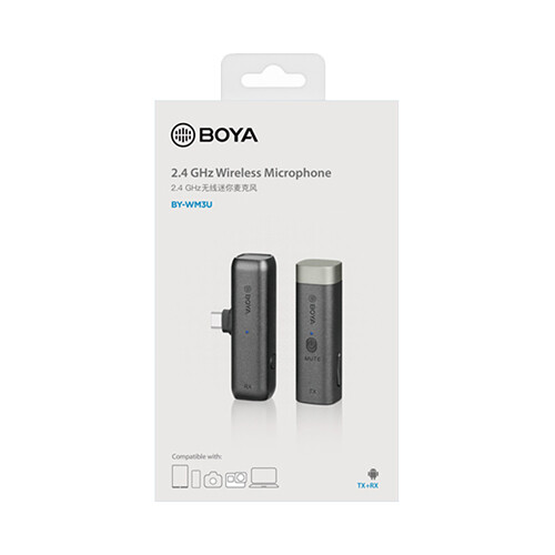 BOYA BY-WM3U 2.4GHz Univerzális vezeték nélküli szett (USBC 1+1)-8