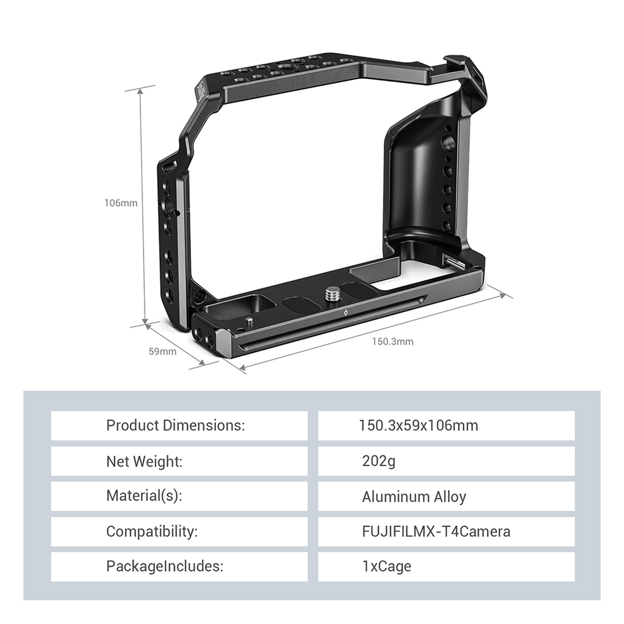 SmallRig cage FUJIFILM X-T4 kamerához (2808)-1