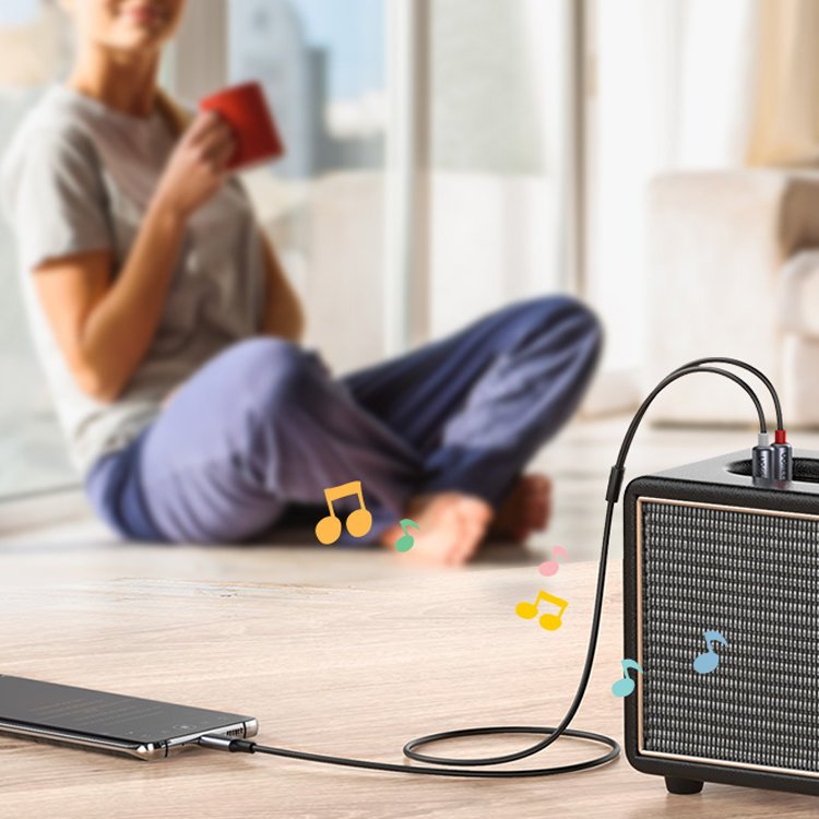 Ugreen USB Type-C  - 2RCA audio kábel 1.5m szürke (20193 CM451)-8