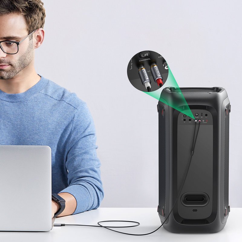 Ugreen USB Type-C  - 2RCA audio kábel 1.5m szürke (20193 CM451)-2