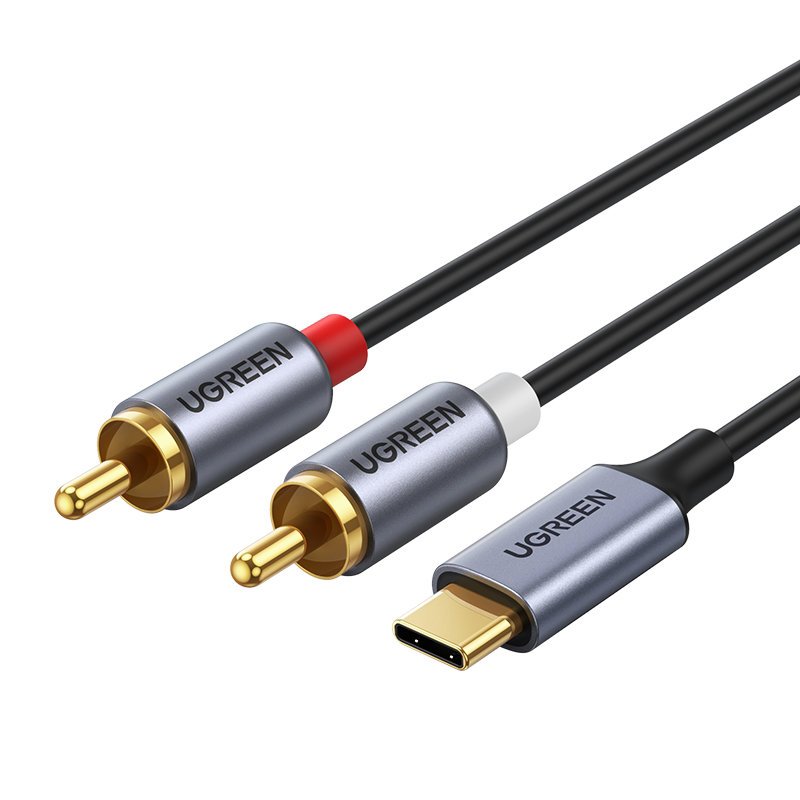 Ugreen USB Type-C  - 2RCA audio kábel 1.5m szürke (20193 CM451)-0