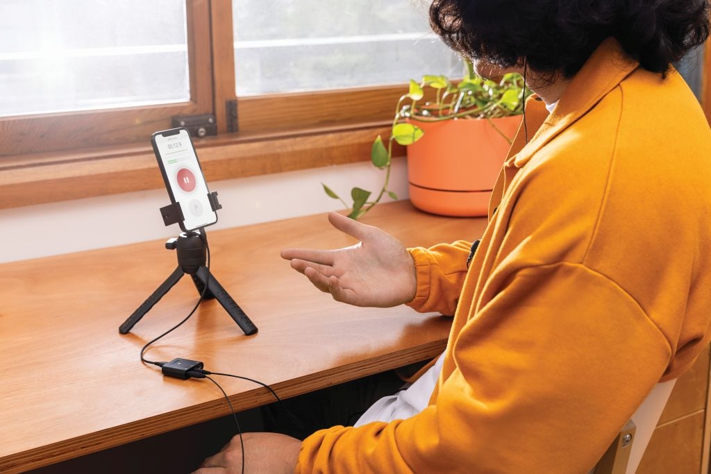 RODE AI-Micro két csatornás TRS/TRRS mikrofon és fejhallgató interfész USB-C aljzattal, Lightning, USB-C és USB-A kábelekkel-1